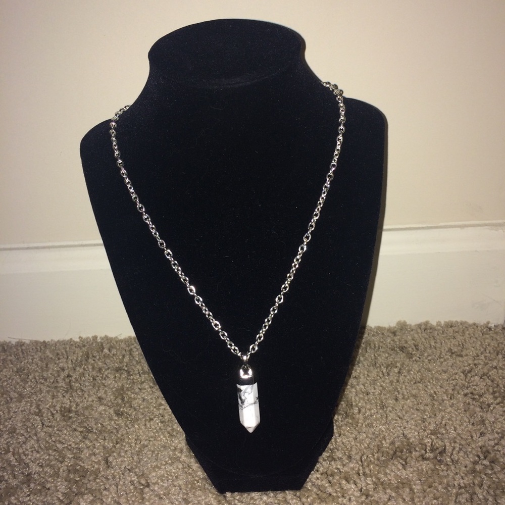 White Marble Chain Necklace